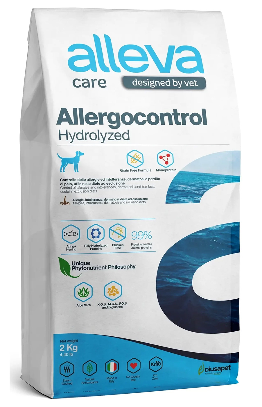 Сухой диетический корм Alleva Care Dog Allergocontrol для собак с пищевой непереносимостью к определенным ингредиентам (Океаническая рыба)