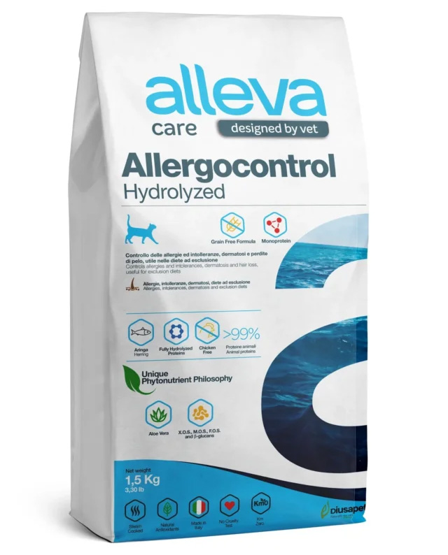 Сухой диетический корм Alleva Care Cat Allergocontrol для кошек всех возрастов для снижения пищевой непереносимости (Океаническоя рыба)