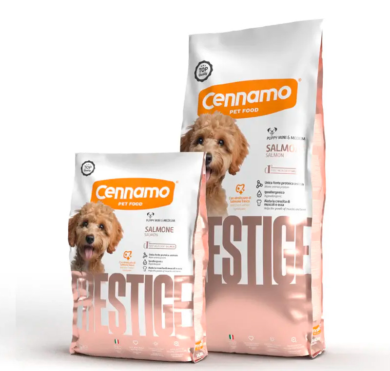 Корм монопротеиновый Cennamo Prestige Puppy Mini & Medium SALMON для щенков мелких и средних пород (лосось)