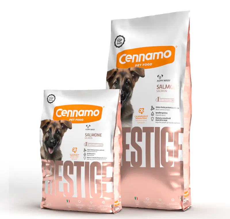 Корм монопротеиновый Cennamo Prestige Puppy Maxi SALMON для щенков крупных пород (лосось)