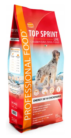 Корм Cennamo Top Sprint Energy Adult Dog CHICKEN & RICE (28/16) для очень активных взрослых собак всех пород (курица и рис)