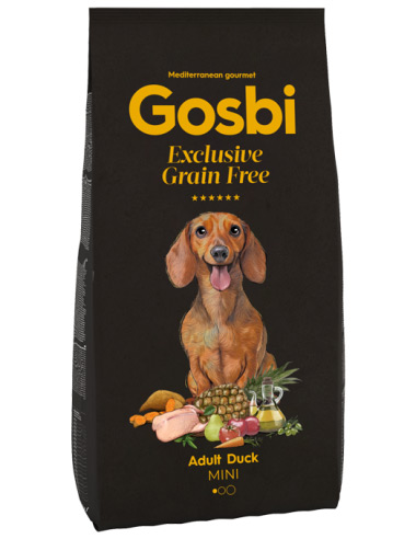 Беззерновой корм Gosbi Exclusive GF Adult Duck Mini для взрослых собак мелких пород (Утка)