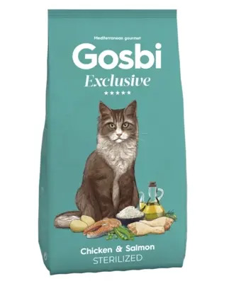 Сухой корм Gosbi Exclusive Sterilized Cat Chicken & Salmon для стерилизованных кошек (Курица, лосось)
