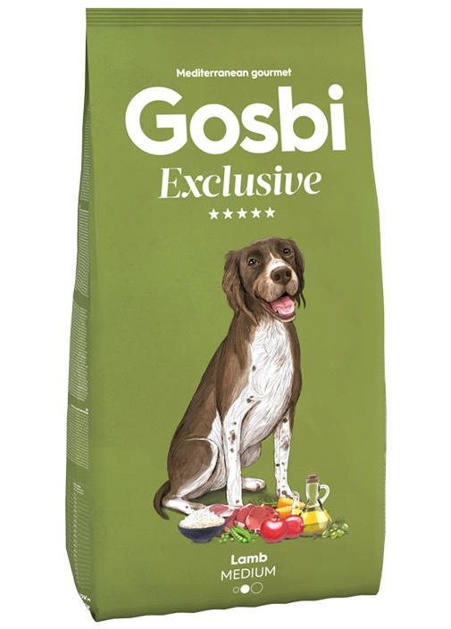 Низкозерновой корм Gosbi Exclusive Adult Medium Lamb для взрослых собак средних пород (Ягненок)