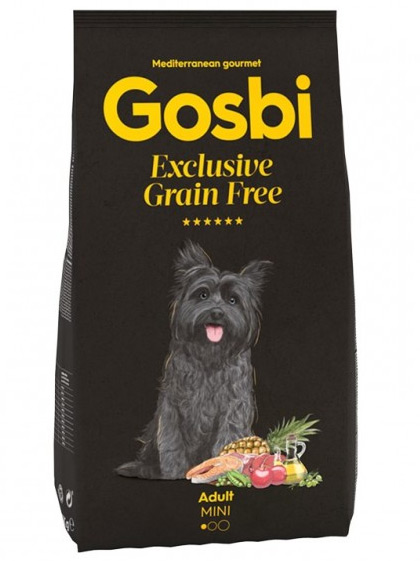 Беззерновой корм Gosbi Exclusive GF Adult Salmon Lamb Mini для взрослых собак мелких пород (Лосось и ягненок)