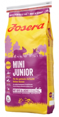 Корм Йозера для взрослых активных собак миниатюрных пород, а также щенков старше 3 недель MiniJunior (Junior/Adult Mini 29/18), 15 кг.
