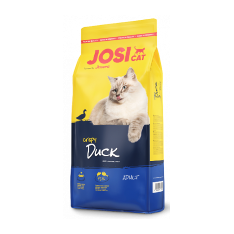 Полнорационный корм Йозера утка с рыбой для взрослых кошек JosiCat Crispy Duck (Adult 27/9), 18 кг.