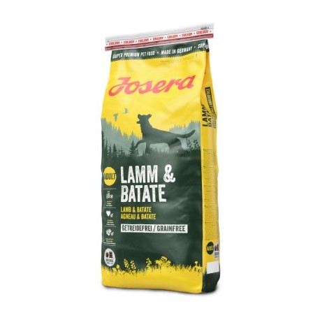 Корм Йозера Lamb & Batate гипоаллергенный, беззерновой корм для взрослых собак всех пород с пищевой аллергией на злаки (Adult Medium/Maxi 25/16) (Ягненок и Батат), 15 кг.