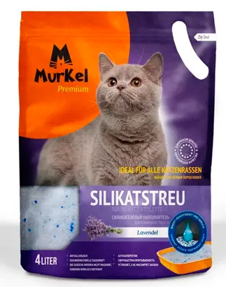 Силикагелевый впитывающий наполнитель Murkel Lavender с ароматом лаванды