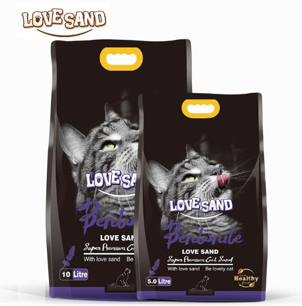 Бентонитовый комкующийся наполнитель Love Sand Lavander с ароматом лаванды
