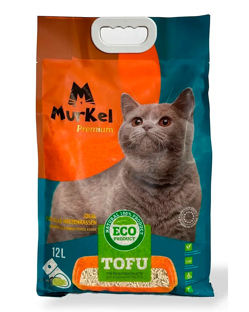 Соевый TOFU комкующийся наполнитель Murkel Neutral без аромата