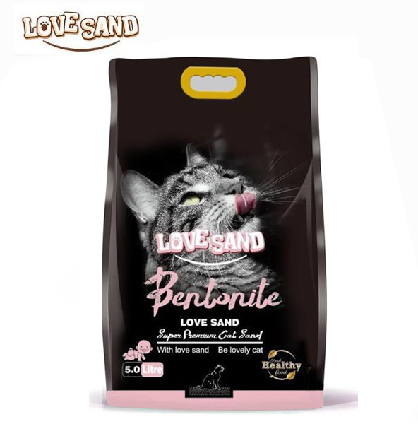 Бентонитовый комкующийся наполнитель Love Sand Baby powder с ароматом детской пудры