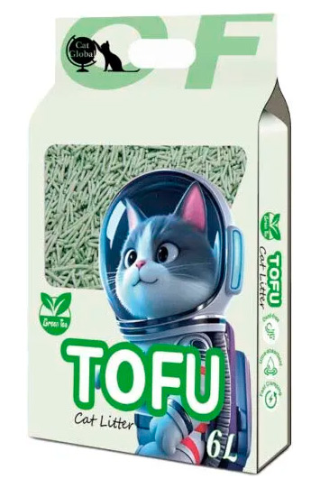 Соевый TOFU комкующийся наполнитель Emily Pets Tofu Green Tea с ароматом зелёного чая