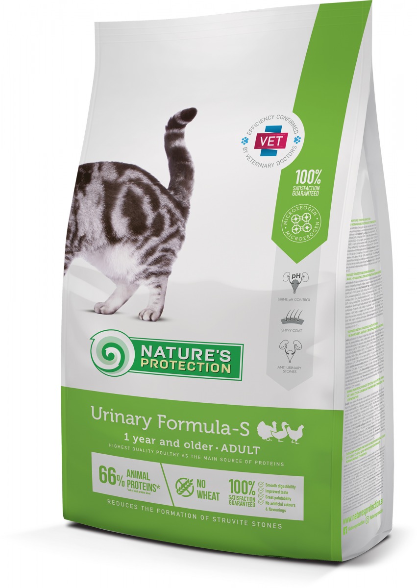 Сухой корм Nature's Protection Urinary Formula-S Poultry для взрослых кошек от образования струвитных камней в мочевом пузыре (Птица)