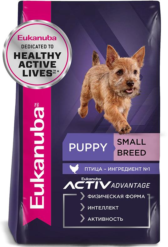 Сухой корм для щенков мелких пород от 1 до 12 месяцев Eukanuba Puppy Small Breed (Птица)