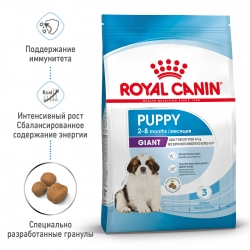 Корм для щенков Royal Canin Giant Puppy (для щенков крупных пород от 2 до 8 месяцев) Image 0