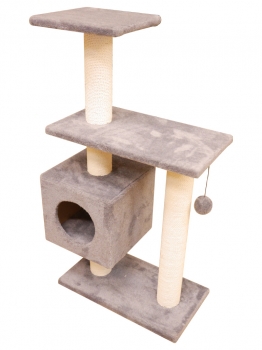 Игровой комплекс Буран для кошек Cat House (мех, хлопок), 106 см Image 0