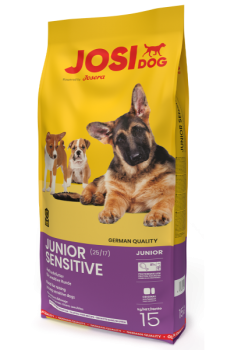 Корм Josera JosiDog Junior Sensitive (25/17) для щенков с 6-ой недели с чувствительным пищеварением, 15 кг.
