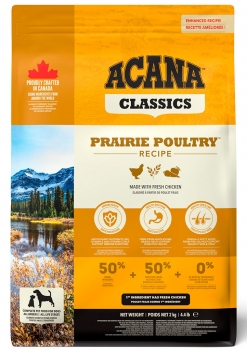 Корм низкозерновой Acana Dog Prairie Poultry для взрослых собак всех пород (Акана Прерия Поултри)
