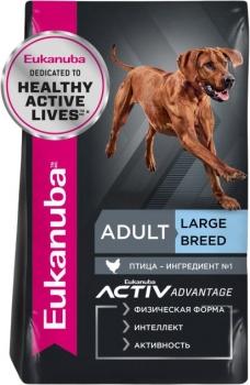 Сухой корм Eukanuba Adult Large Breed для взрослых собак крупных и очень крупных пород от года (Птица)