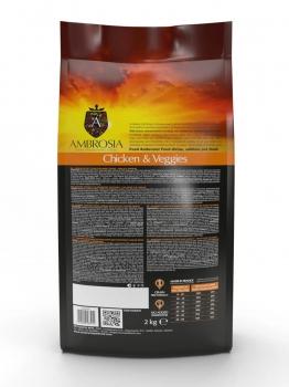 Корм холистик Ambrosia Adult All Breed беззерновой для собак всех пород - Свежие курица и овощи — изображение 2
