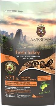 Монопротеиновый корм Ambrosia Mediterranean Sterilised / Senior для собак с ожирением, стерилизованных и пожилых - Свежая индейка