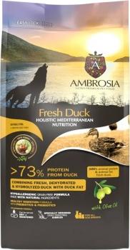 Монопротеиновый корм Ambrosia Adult All Breeds для взрослых собак с чувствительным пищеварением - Свежая утка
