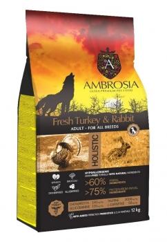 Корм холистик Ambrosia Adult All Breeds беззерновой для собак всех пород - Свежие индейка и кролик — изображение 2
