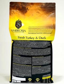 Корм холистик Ambrosia Adult All Breeds беззерновой для собак всех пород - Свежие индейка и утка — изображение 3