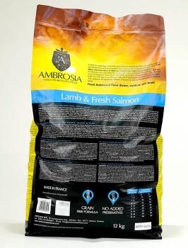 Корм холистик Ambrosia Adult All Breeds беззерновой для собак всех пород - Свежие ягненок и лосось — изображение 3