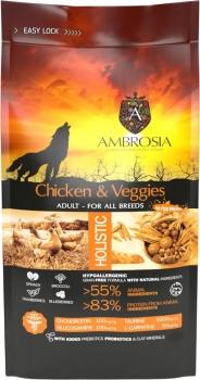 Корм холистик Ambrosia Adult All Breed беззерновой для собак всех пород - Свежие курица и овощи