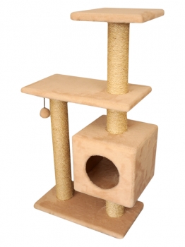 Игровой комплекс Буран для кошек Cat House (мех, сизаль), 106 см Image 0