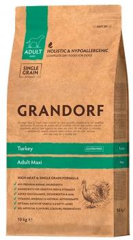 Низкозерновой гипоаллергенный корм GRANDORF DOG Adult MAXI BREEDS Turkey для собак крупных пород от 1 года (Индейка)