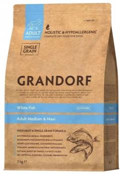 Гипоаллергенный корм GRANDORF DOG White Fish MEDIUM & MAXI BREEDS для собак средних и крупных пород (белая рыба)