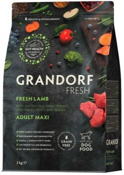 Беззерновой гипоаллергенный корм GRANDORF DOG Fresh Lamb & Sweet Potato Adult MAXI BREEDS для собак крупных пород (ягненок и батат)