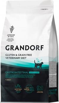 Полнорационный диетический корм GRANDORF VET Cat GASTROINTESTINAL MODERATE CALORIE (Грандорф Вет Кэт Гастроинтестинал МОДЕРЕЙТ КЭЛОРИ) для кошек при острых расстройствах пищеварени