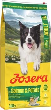 Корм Josera Adult with Salmon & Potato (Adult Medium/Maxi 22/14) для взрослых собак всех пород с лососем и картофелем, 12.5 кг.