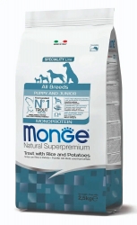 Корм Монж для щенков всех пород Monge Dog Speciality All Breeds Puppy & Junior (форель, рис и картофель) Image 0