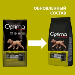 Сухой беззерновой корм для собак мелких пород с чувствительным пищеварением Оптиманова Эдалт Мини Adult Mini Rabbit (кролик, свинина, картофель) Image 0