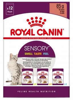 Ассорти влажных кормов Royal Canin Sensory Multipac линейки Sensory (соус) 3x4x85г