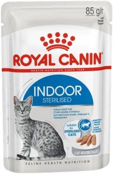 Влажный корм Роял Канин для домашних стерилизованных кошек паштет (Indoor Sterilised in Loaf), 12*85 гр