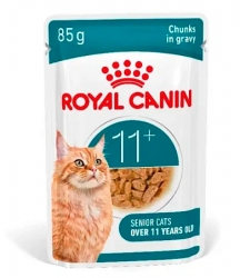 Корм для кошек старше 11+ лет кусочки в соусе (Royal Canin Ageing +11 in GRAVY), 12*85 гр Image 0