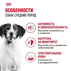 Корм для собак Royal Canin Medium Adult (Медиум Эдалт для собак средних пород от 1 до 7 лет) Image 2